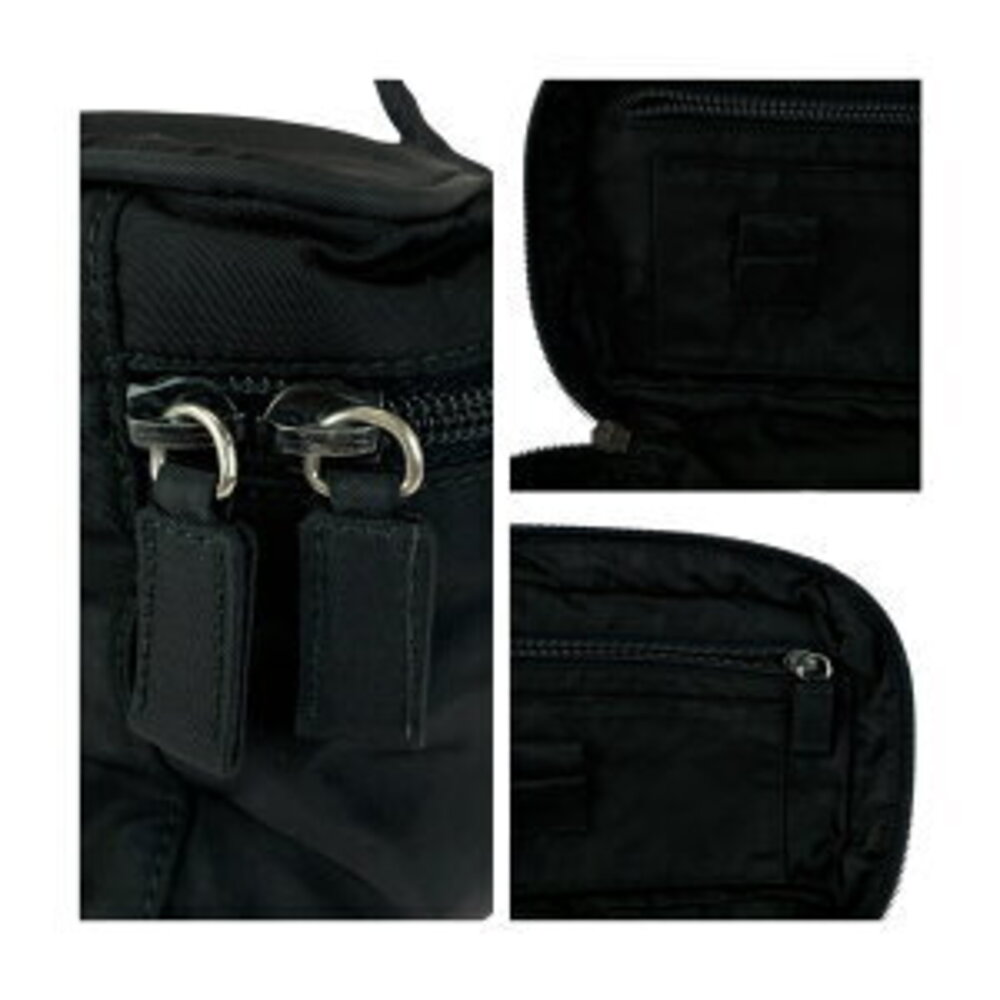 Prada handbag vanity nylon Tessuto plate black logo bag triangular - Picture 6 of 10